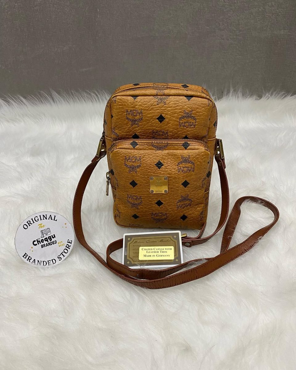 MCM Amazon Sling Bag Black Visetos