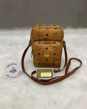 MCM Amazon Sling Bag Black Visetos