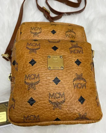 MCM Amazon Sling Bag Black Visetos