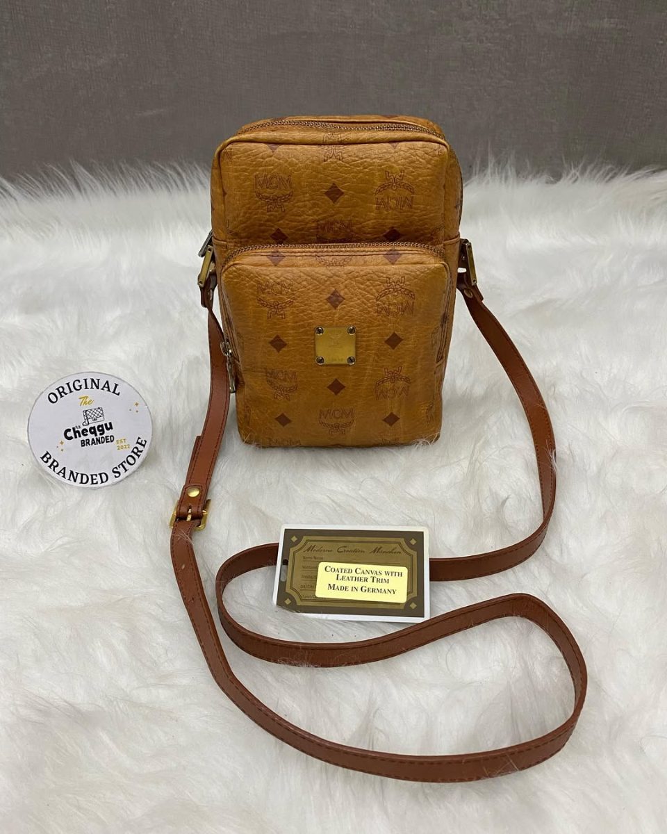 MCM Amazon Sling Bag Cognac Visetos