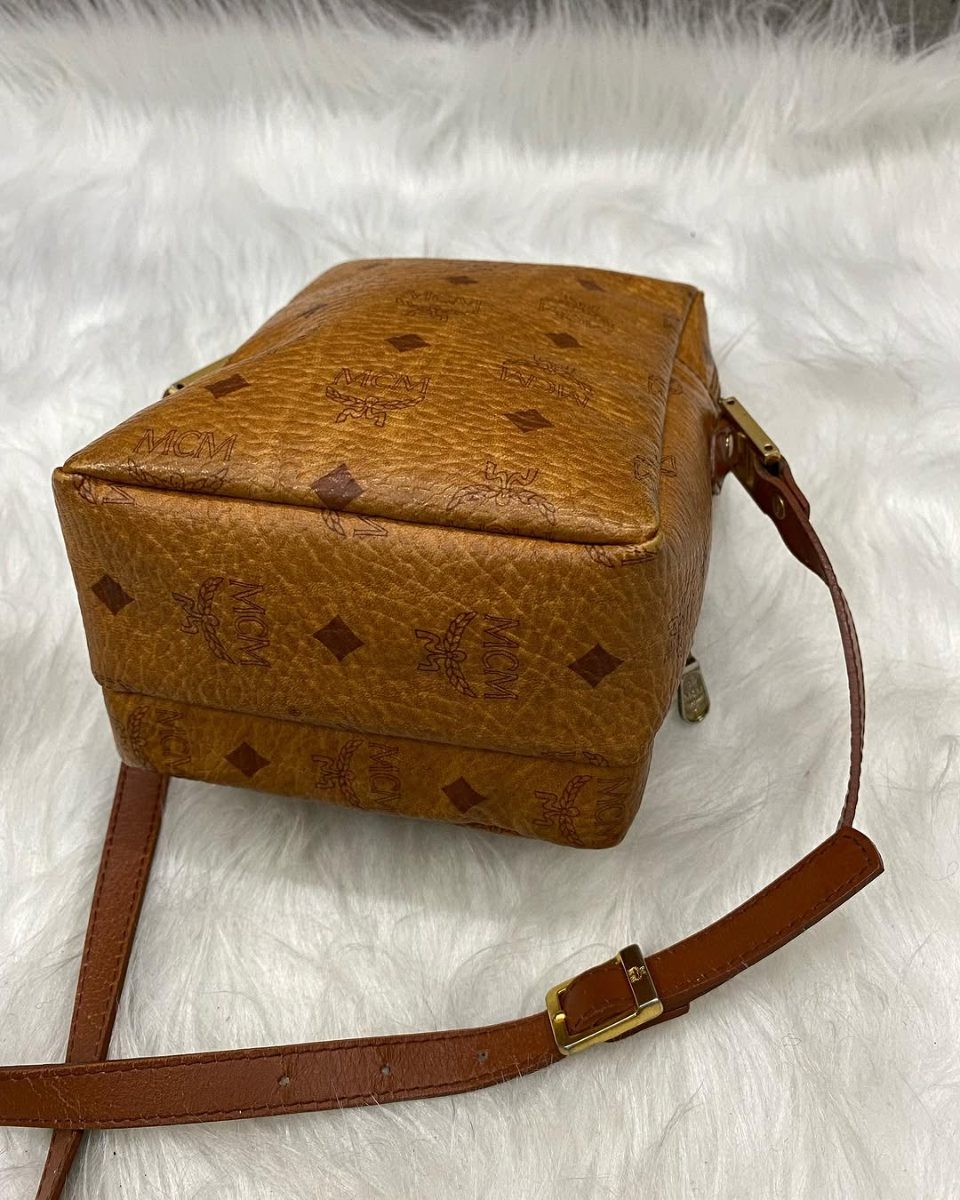 MCM Amazon Sling Bag Cognac Visetos