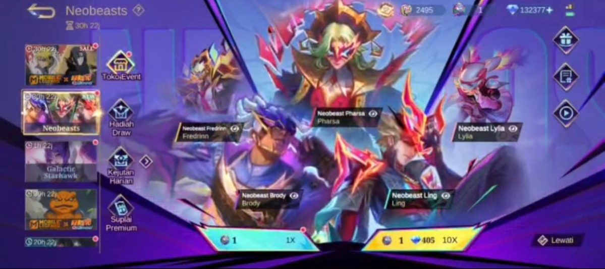 MLBB Neobeast skin via gift late event