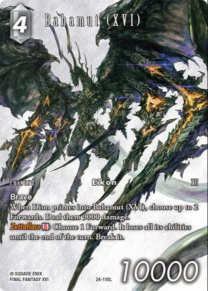 Final Fantasy TCG Bahamut (XVI) (Full Art) Dreamlike Oceans Legend 24-110L