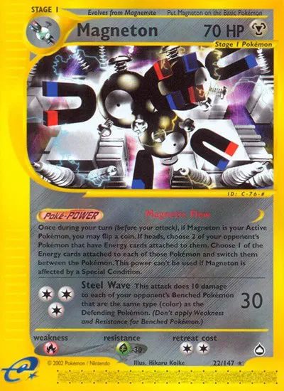 Pokemon TCG Magneton Aquapolis Rare 22