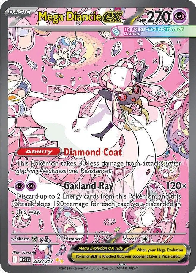 Mega Diancie ex Ascended Heroes Special Illustration Rare 282/217
