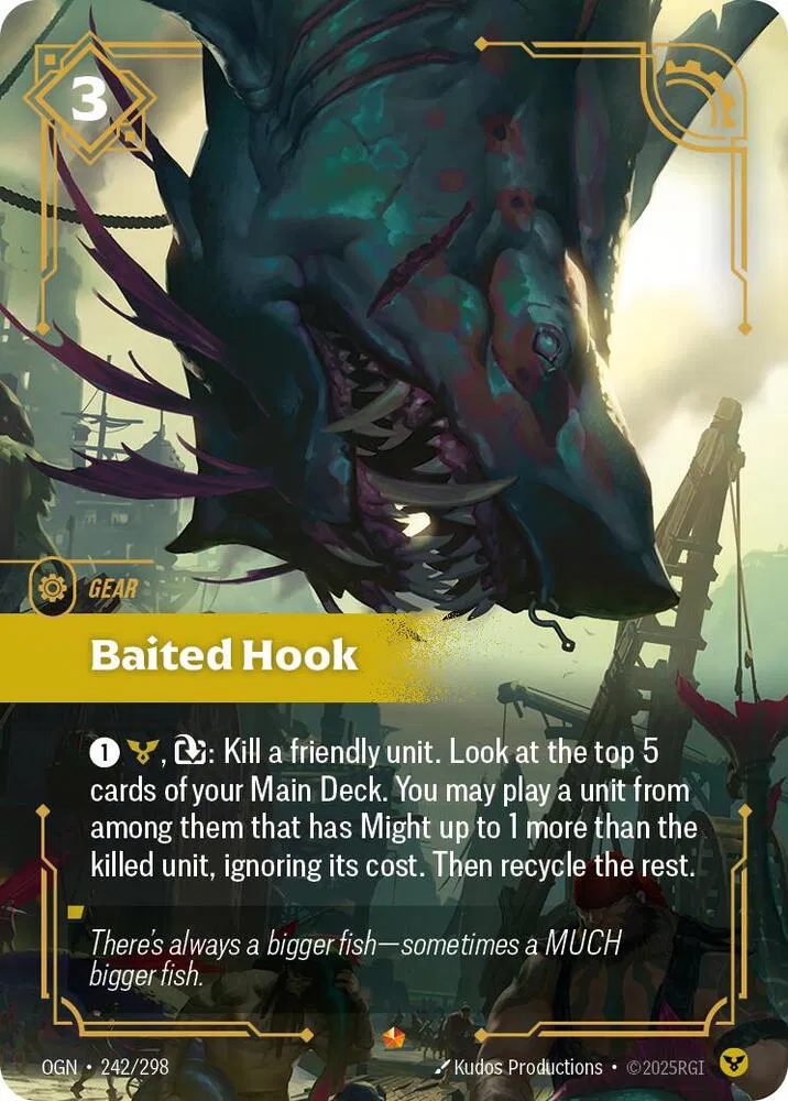 Baited Hook Origins Epic 242/298 Riftbound League of Legends TCG