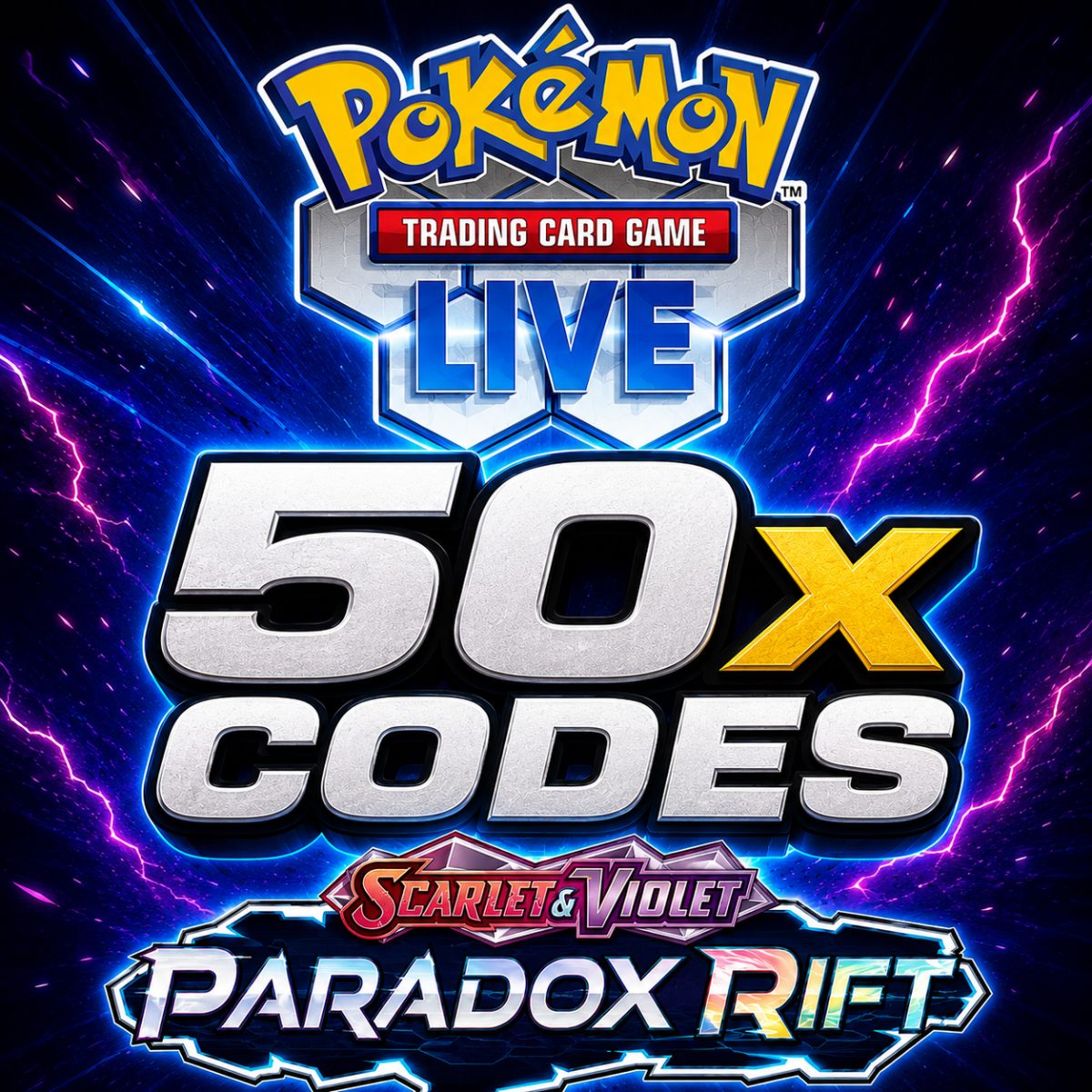 PTCGL Codes - 50x Paradox Rift PokemongTCG Live Codes