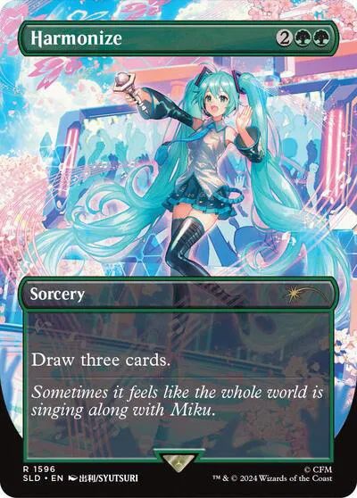 Hatsune Miku Harmonize (Rainbow Foil) Secret Lair - MTG Magic the Gathering TCG Card