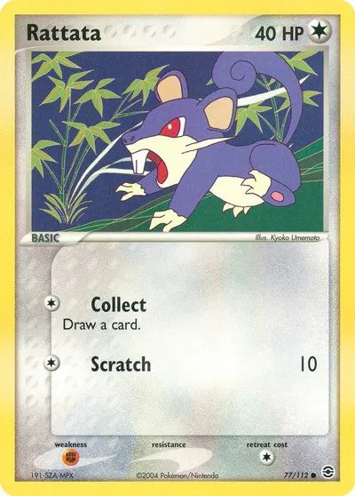 Rattata 77/112 Reverse Holo EX FireRed & LeafGreen Pokemon TCG