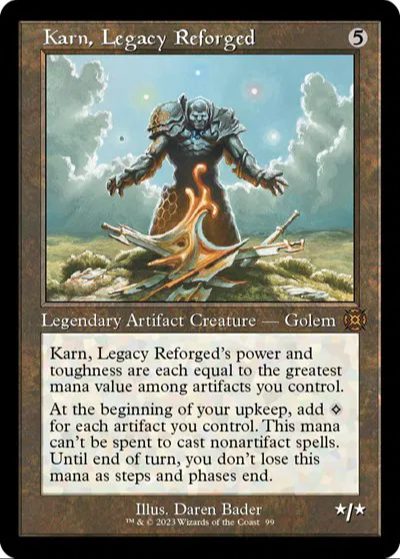 Karn Legacy Reforged 99 Retro Frame March of the Machine The Aftermath MTG Magic the Gathering TCG