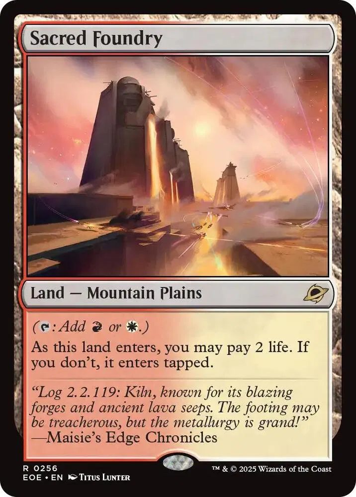 Sacred Foundry 256 Rare Land Edge of Eternities MTG Magic the Gathering TCG