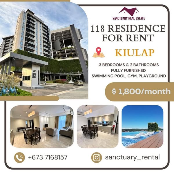 118 RESIDENCE FOR RENT AT KIULAP